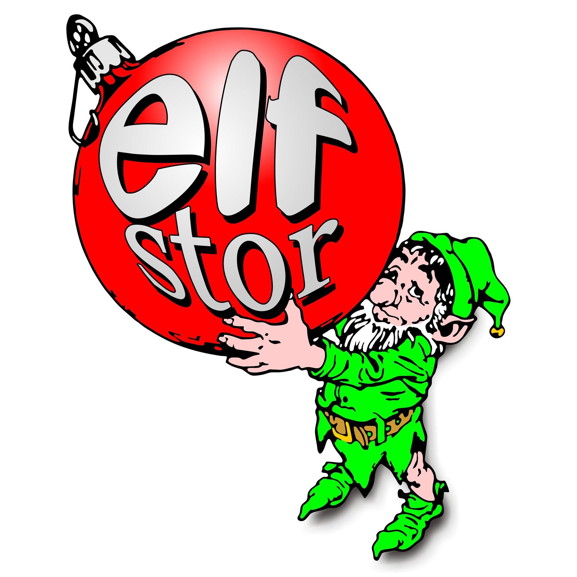 Elf Stor Wrapping Paper Storage Box - Holds 20 Rolls of Gift Wrap - Upright Container with Dividers - For Holiday and Christmas Wrap by Elf Stor (Red)