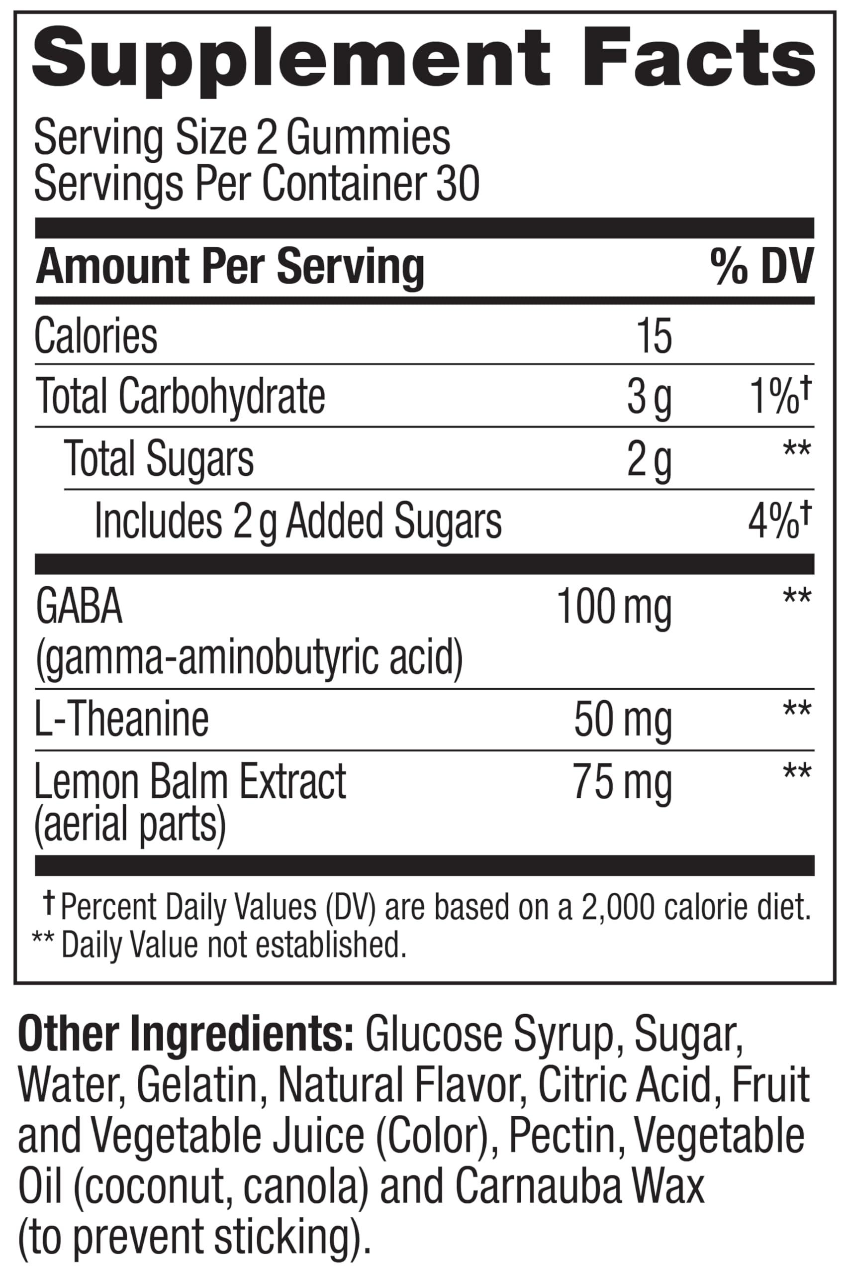 OLLY OLLY Goodbye Stress Gummy, GABA, L-Theanine, Lemon Balm, Stress Relief Supplement, Berry - 60 Count