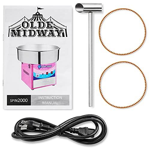 OLDE MIDWAY Olde Midway Commercial Quality Cotton Candy Machine and Electric Candy Floss Maker - SPIN 2000