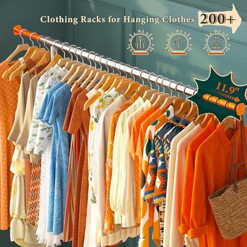Raybee Raybee Heavy Duty Clothes Rack, Clothing Rack Load 485 LBS, Metal Garment Rack, Rolling Clothes Racks for Hanging Clothes, Portable Clothes Rack with Sturdy Wheels