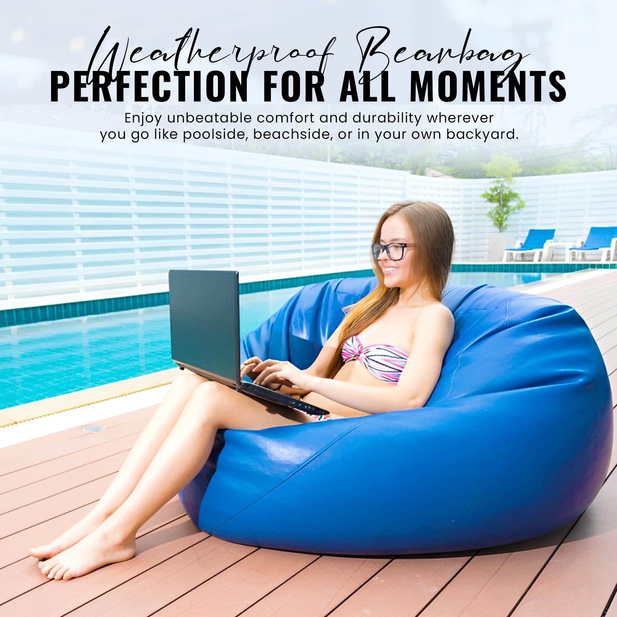 Bean Products Bean Products Small Vinyl Bean Bag Chair | Filled w/Polystyrene Beads & CertiPUR Foam | Made in USA | 31”W, 33”L, 20”H | 15lb | Available in 2 Sizes | Perfect for Teens & Kids | Purple