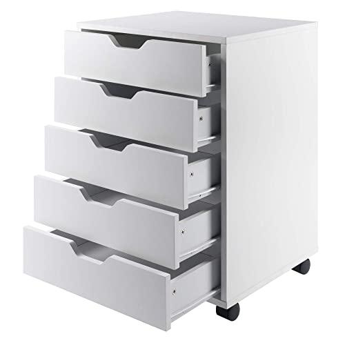 Winsome Winsome 10519 Halifax 5-Drawer Composite Wood Cabinet, White