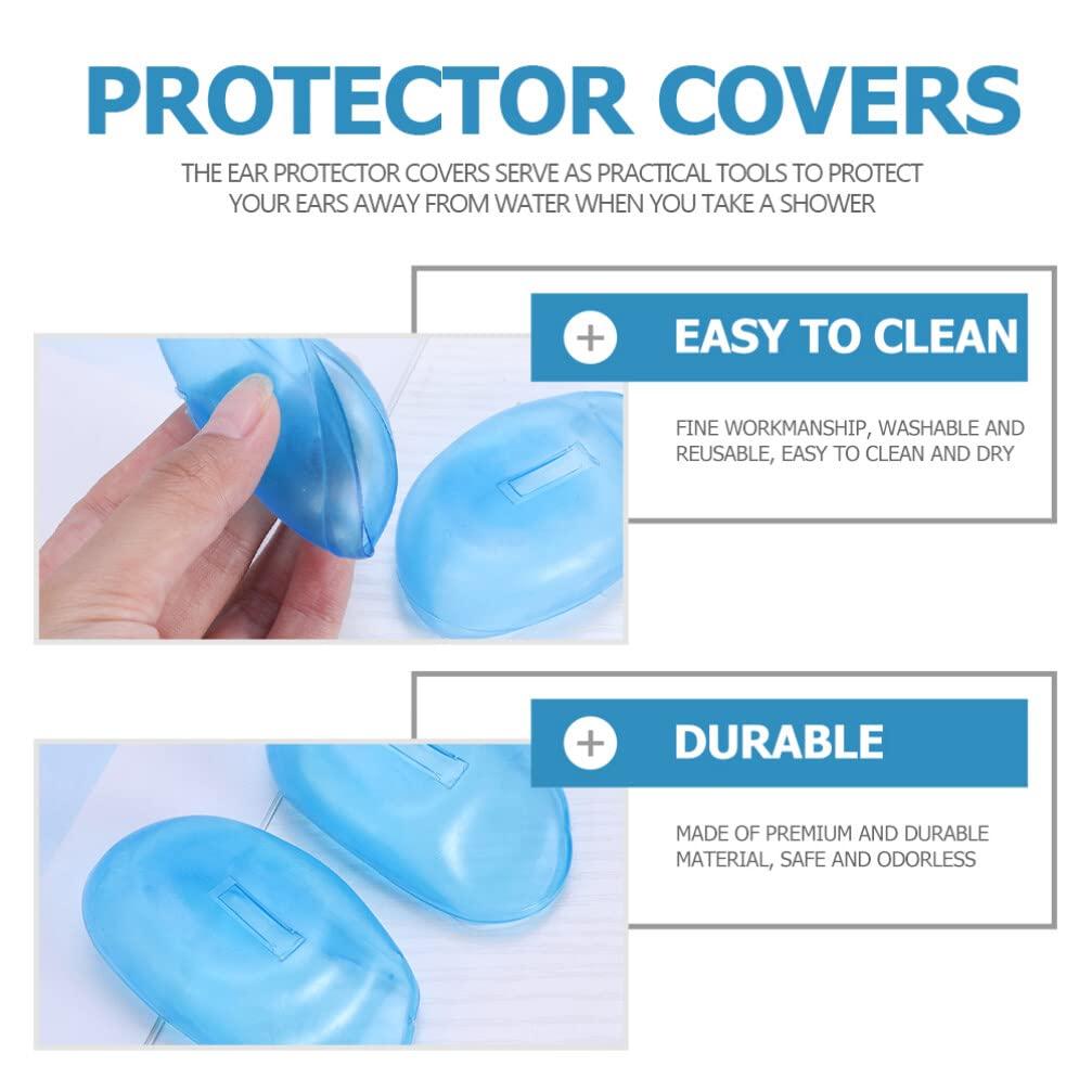 Mobestech Mobestech Universal Ear Covers for Hair Dye Silicone Hair Coloring Ear Protectors Washable Reusable