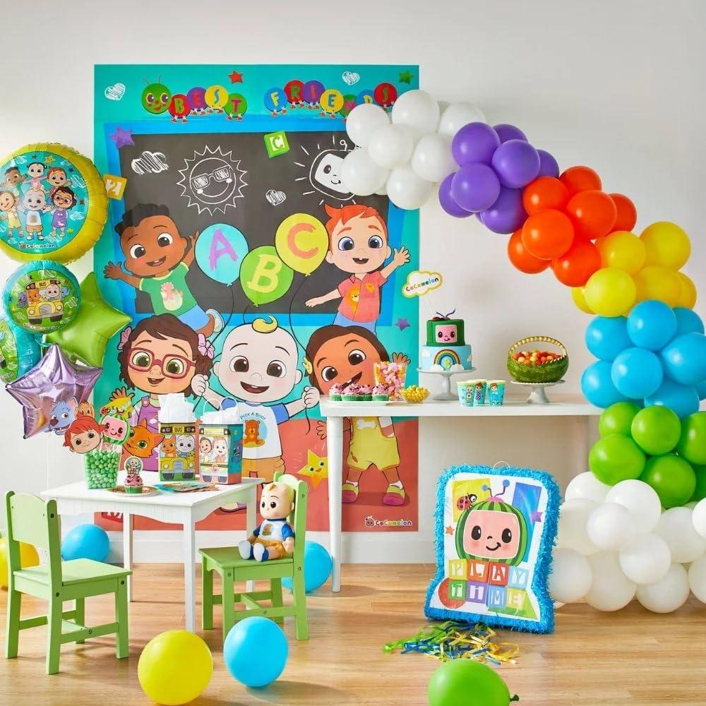 Amscan amscan Cocomelon Scene Setters with Photo Props - 27.8\" x 40\" | Assorted Design | 1 Set of 16 Pcs.