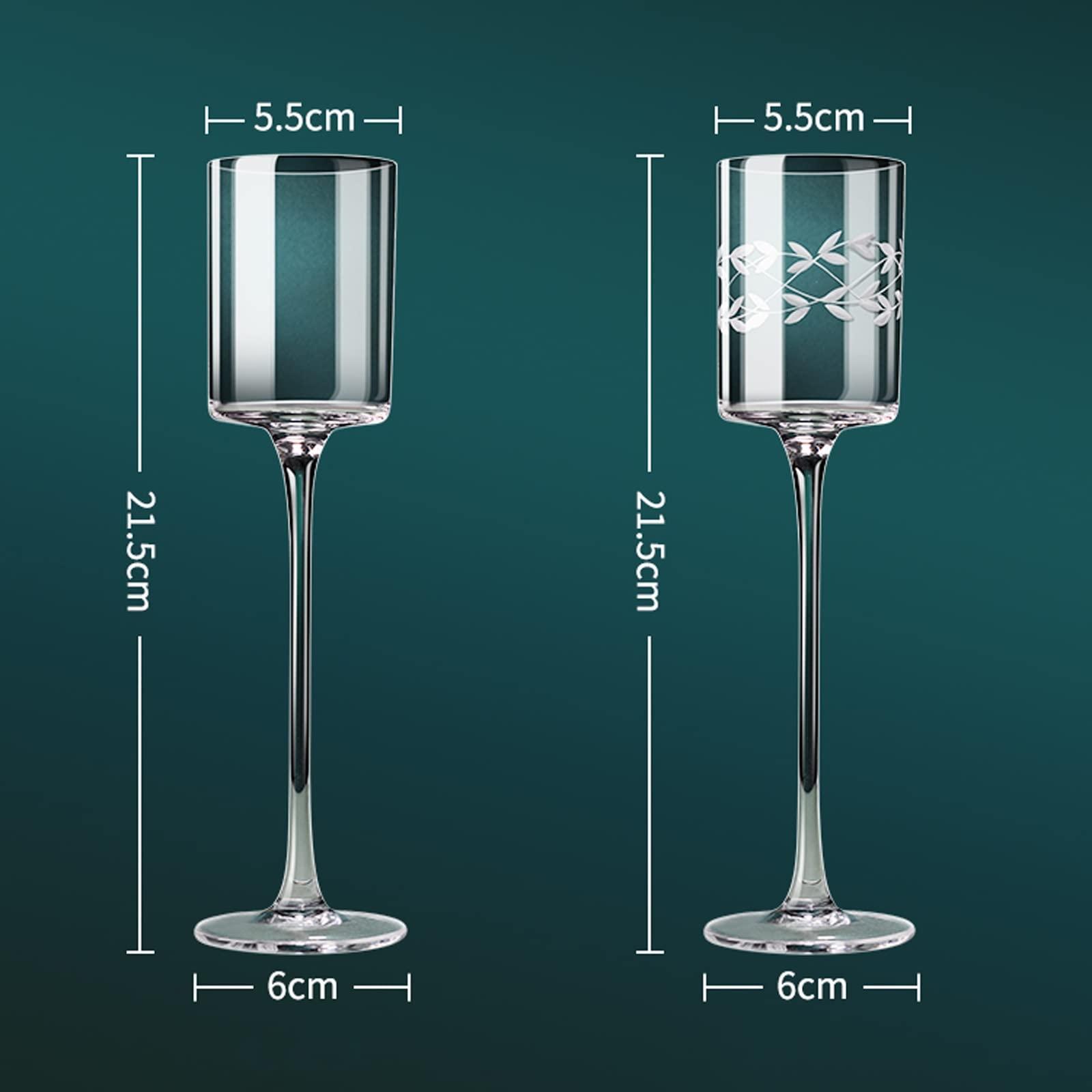 GLigeT Champagne Flutes 2 pcs Crystal Glass Champagne Glasses Light and Transparent Creative Cocktail Glasses Vintage Sparkling Glasses 120ml Tall Champagne Flute Champagne Glasses (Color : A)