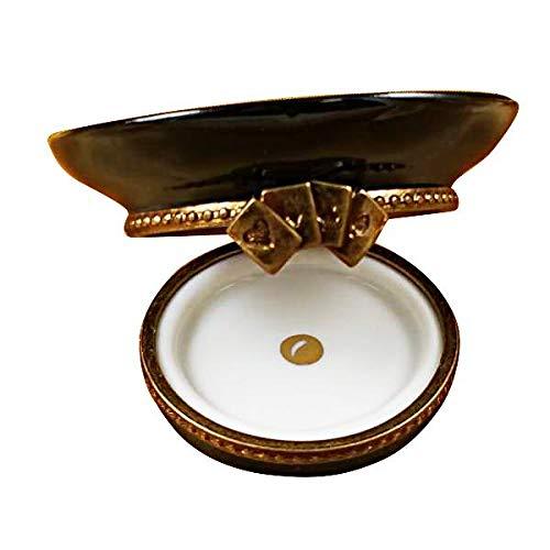 French Limoges Boxes Boutique ROULETTE WHEEL - LIMOGES BOX AUTHENTIC PORCELAIN FIGURINE FROM FRANCE