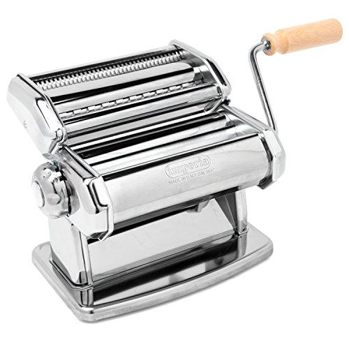 Imperia Imperia IPasta Classic Line. Pasta Machine 100% Made in Italy. Fresh pasta machine in steel. Manual roller with crank. Creates dough sheets for Lasagne, Tagliolini, Fettuccine. (End of line)