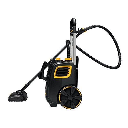 McCULLOCH McCulloch MC1385 Deluxe Canister Steam Cleaner with 23 Accessories, Chemical-Free Pressurized Cleaning for Most Floors, Counters, Appliances, Windows, Autos, and More, 1-(Pack), Black