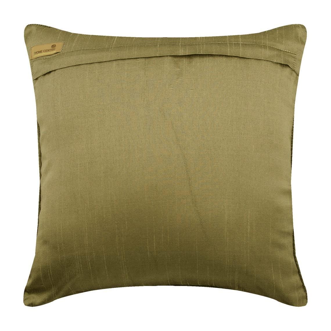 The HomeCentric The HomeCentric Pillow Covers, Decorative Beige 12\"x12\" (30x30 cm) Throw Pillow Covers, Jacquard Fabric Throw Pillows for Couch, Striped Pattern Contemporary Easter - Parched Earth