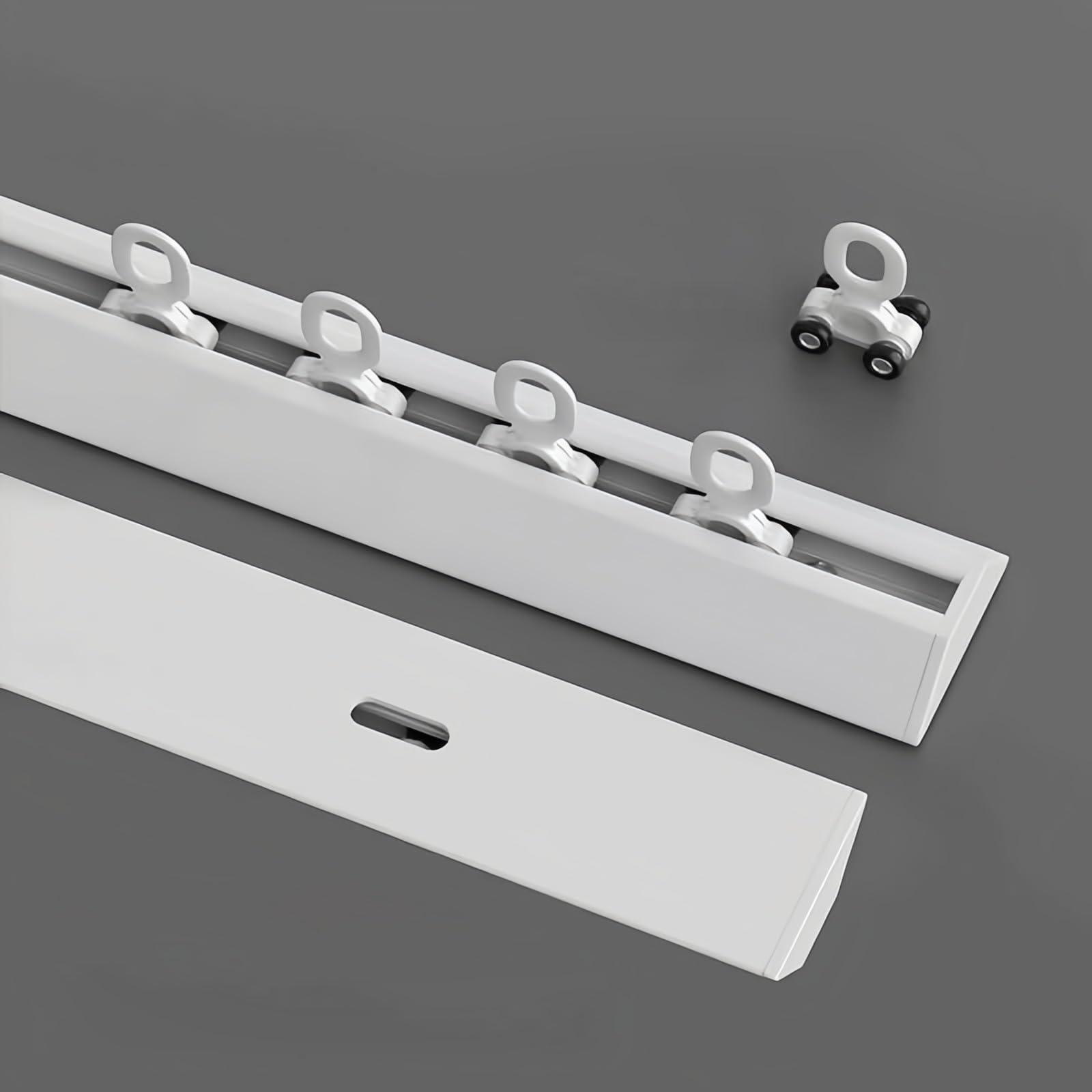 HomeLoft Basics 3.28ft-19.6ft Curtain Track, Ceiling Curtain Track, Curtain Track Ceiling Mount, Ceiling Track System for Curtains, Drapes, Room Dividers Ceiling Mount Single Curtain Tracks System(White,1.25m/4.1FT)