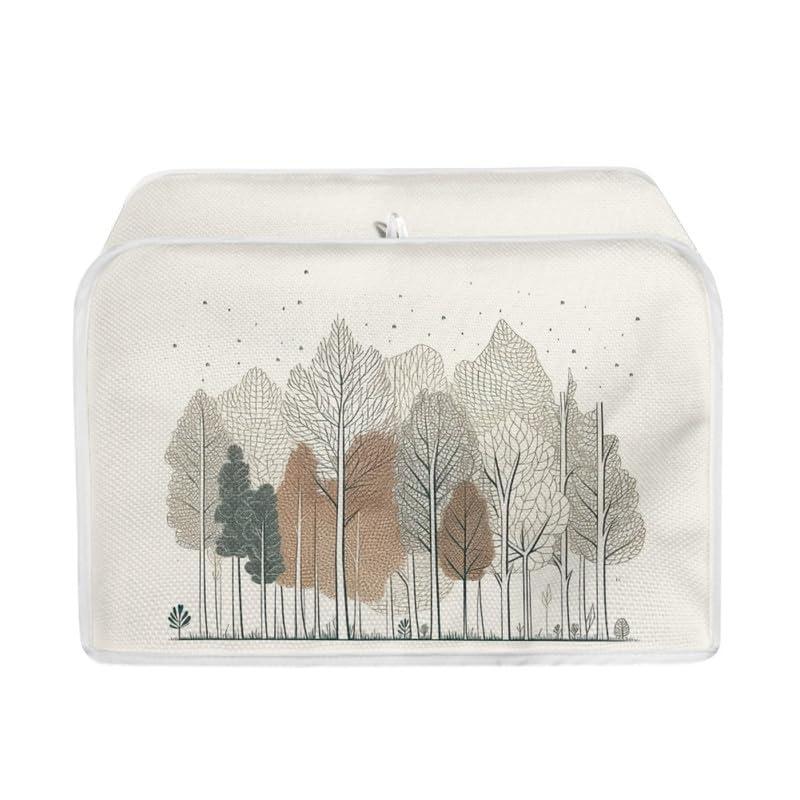Xarleslyna Xarleslyna Four Slice Toaster Cover Forest Painting Beige Toaster Cover Toaster Covers Protector Keep Off Stains Fingerprint and Cat Hair