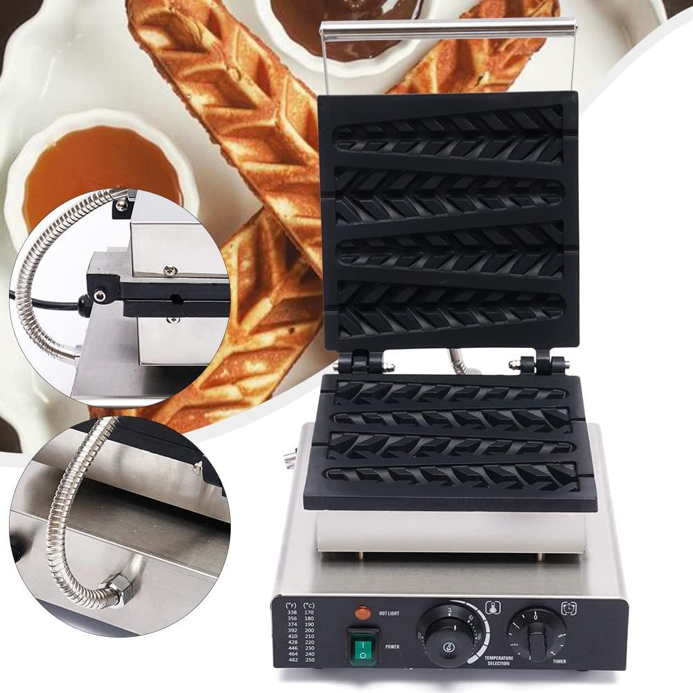 Hteedy Hteedy Stick Waffle Maker, Nonstick Electric Waffle Maker Machine Electronic Waffle Maker Commercial Electric Lolly Waffle Stick Baker Machine for Restaurant