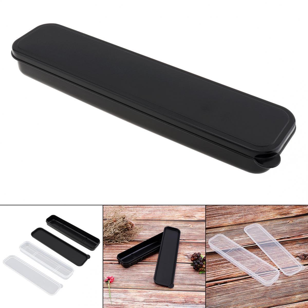 OriGlam OriGlam Portable Flatware Box Travel Tableware Storage Case, Simple Tableware Storage Box Case for Cutlery Kit (Black)