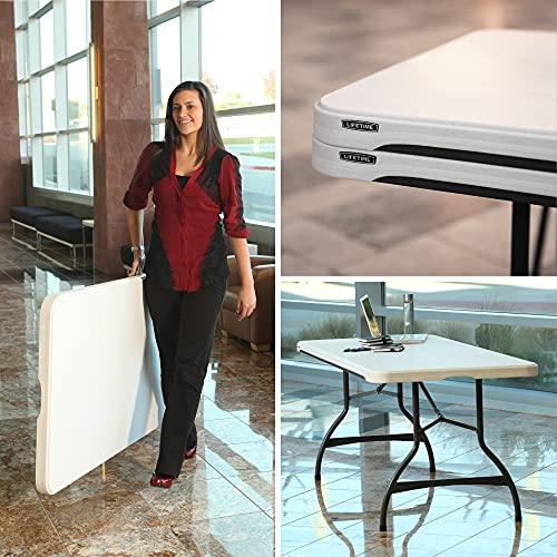 Lifetime Lifetime 80306 Commercial Stackable Folding Table, 6', White