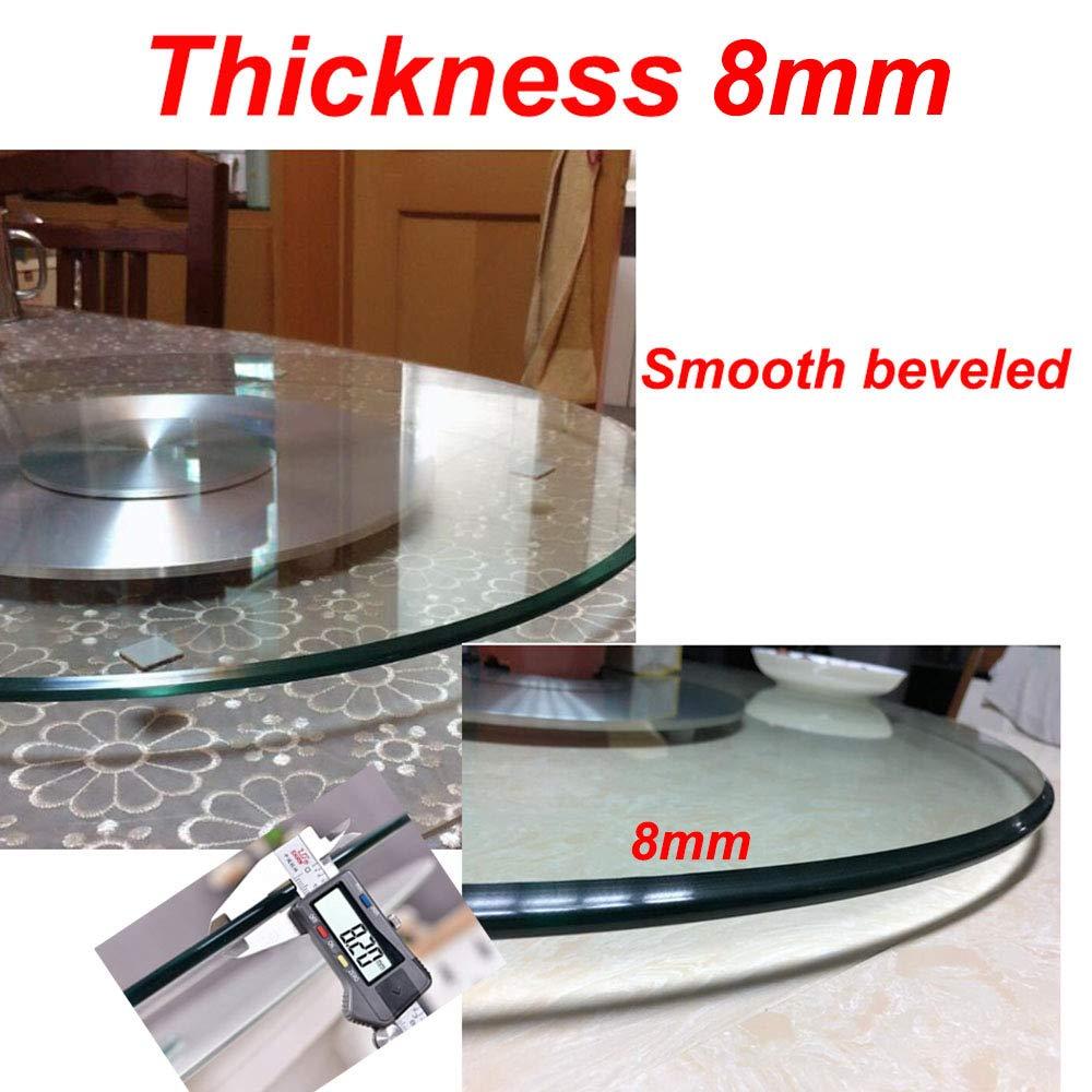 NWHJ 20inch-47inch Lazy Susan Turntable with Aluminum Alloy Bearing, Large tempered glass rotating Tray for Kitchen dining table, Smooth/Silent/Durable