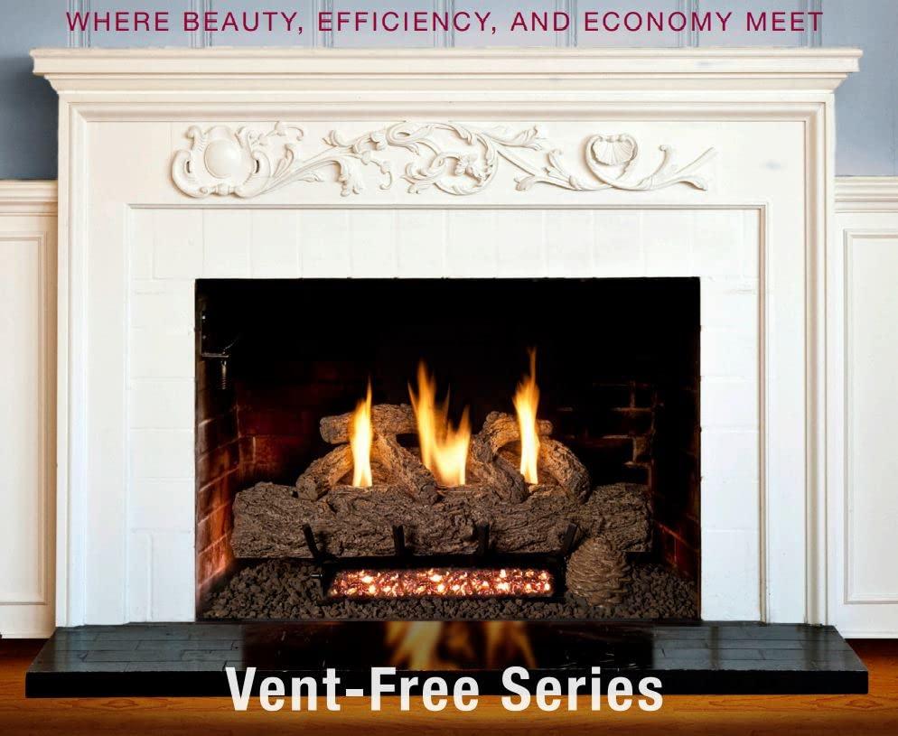 RealFyre Peterson Fyreside 21-inch Live Oak Log Set with Vent-Free Burner, On/Off Remote Control and Gas Connection Kit. (Propane Gas Only)