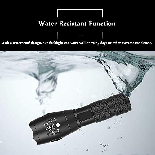 GaiGaiMall GaiGaiMall 2 Pack Tactical Green Light Flashlight Single Modes Zoomable LED Hunting Light for Night Vision