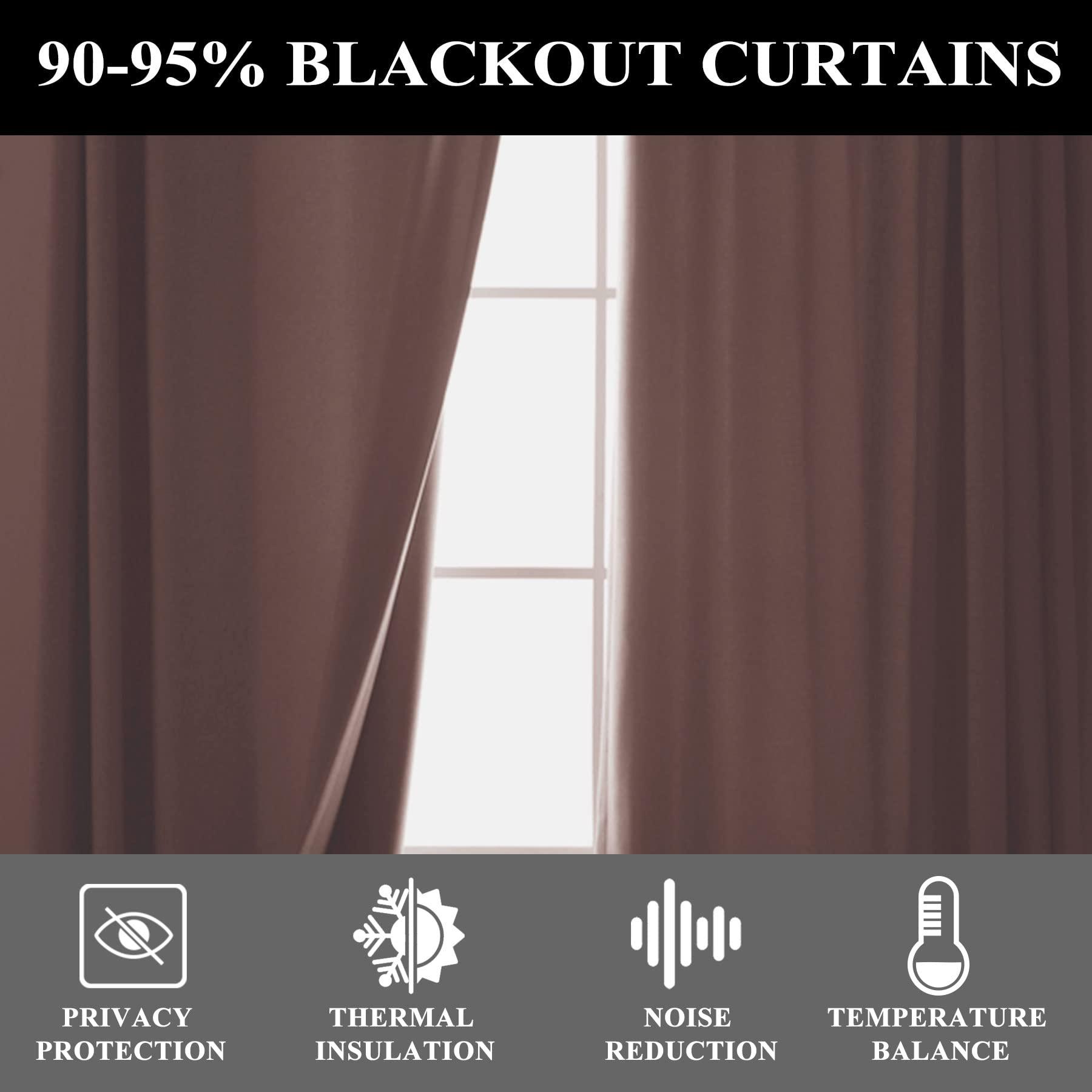 Fcosie Fcoise Extra Wide Blackout Curtains, Heavy Linen Texture Drapes, Thermal Insulated & Energy Saving Window Curtains, Blocking Out 90% Sunlight Draperies Drapery, 1 Panel, 120" W x 84" L, Ivory White