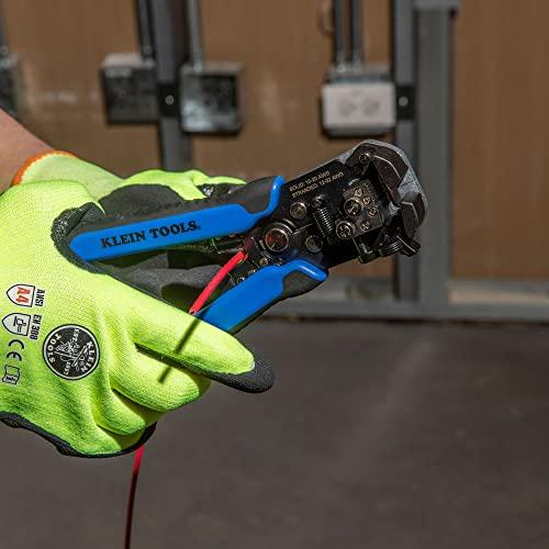 Klein Tools Klein Tools 11061 Self-Adjusting Wire Stripper / Cutter, Heavy Duty, for 10-20 AWG Solid, 12-22 AWG Stranded, and Romex Wire 12/2 and 14/2