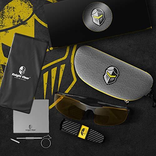 BLUPOND BLUPOND Night Vision Glasses for Driving For Men Women - Yellow Tint Anti Glare Glasses for Nighttime - Knight Visor