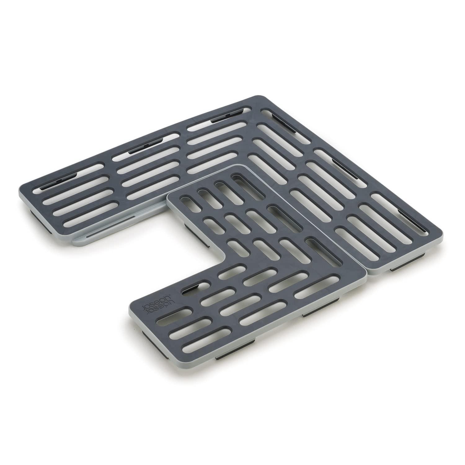 Joseph Joseph Joseph Joseph SinkSaver Adjustable Sink Protector Mat, Non-Slip, Gray