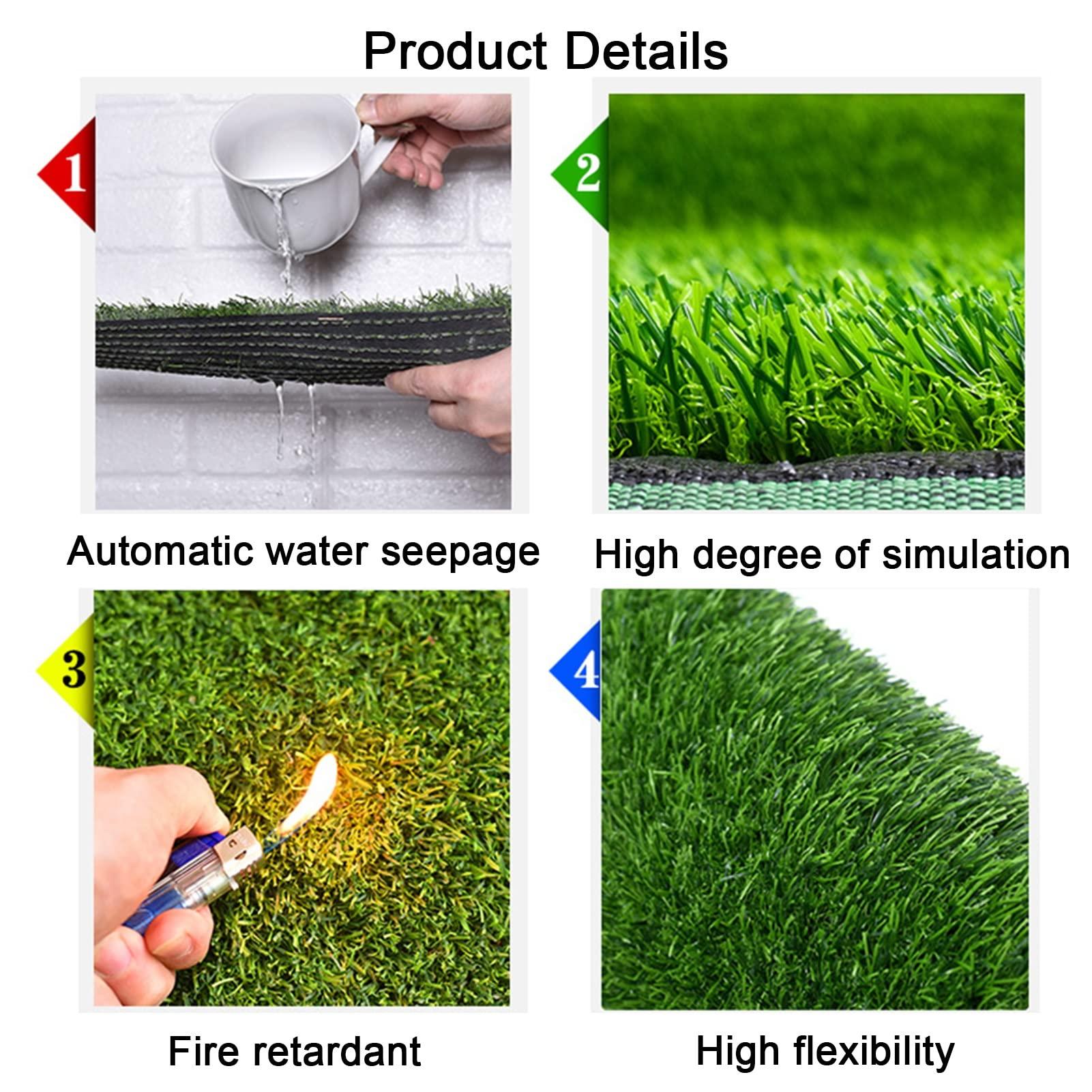 pujindu pujindu Artificial Grass Mat Outdoor Area Runner Rugs Synthetic Artificial Grass Turf Rug, High Density Fake Faux Grass Turf Lawn Rug, Custom Sizes (Color : Blue, Size : 19.6x31.4in)