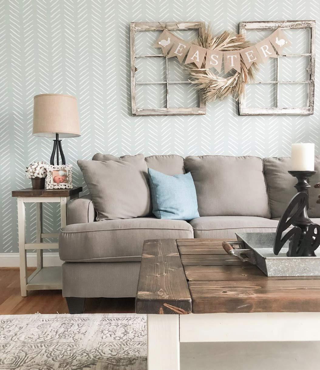 Cutting Edge Stencils Hand Drawn Chevron Wall StencilGeometric Stencil for Painting Walls Modern Stencils for Easy DIY Dcor Reusable Laser Cut Wall Stencil - Exclusive Stencil Designs from Cutting Edge Stencils