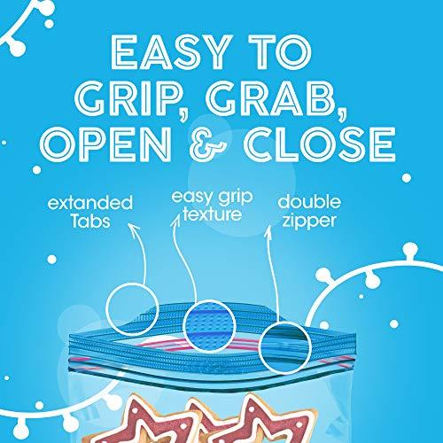 Ziploc Ziploc Gallon Food Storage Freezer Bags, Grip \'n Seal Technology for Easier Grip, Open, and Close, 38 Count, Holiday Designs