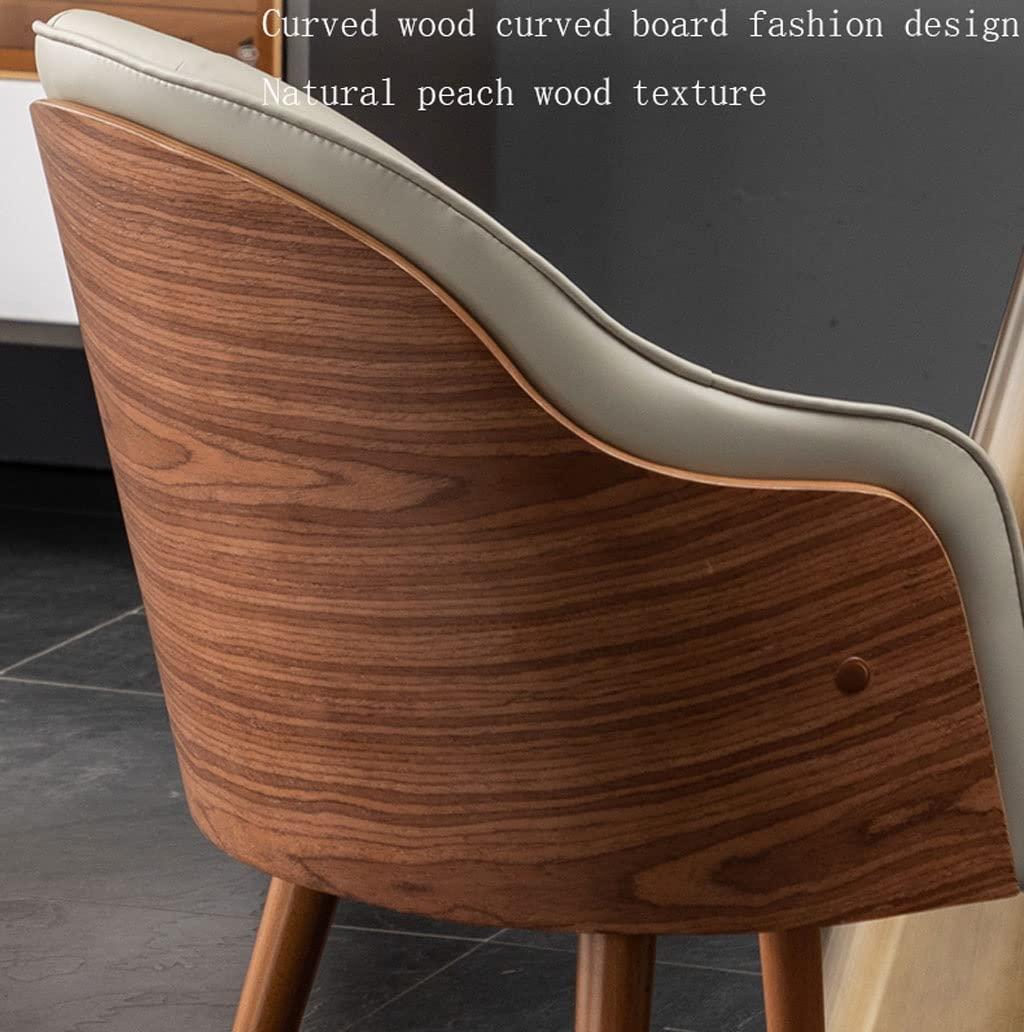 DUSXLX Kitchen Dining Room Chairs Set of 2 Modern Microfiber Leather High Back Padded Soft Seat Living Room Chairs with Beech Wooden Metal Legs (Color:)