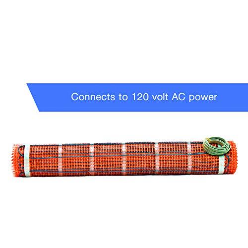 SunTouch SunTouch TapeMat Electric Under Floor Heating Kit with Command Touch Programmable Thermostat 120V, 2.0' x 10.0' (20 Sq. Ft.), Orange