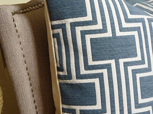 Thomas Collection Thomas Collection Teal Geometric Pillow - Teal Ivory Trellis Throw Pillow - Decorative Throw Pillow - Modern Teal Pillow - Luxury Throw Pillow, Handmade in US, 11207