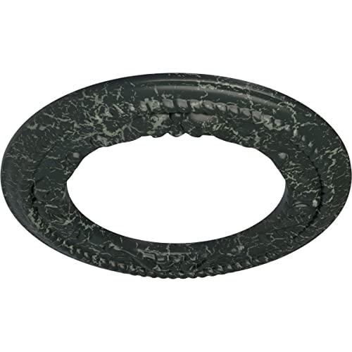 Ekena Millwork Ekena Millwork CM12MEPTC Roped Medway Ceiling Medallion, 12 1/4\"OD x 7 1/2\"ID x 7/8\"P, Hand-Painted Painted Turtle Crackle