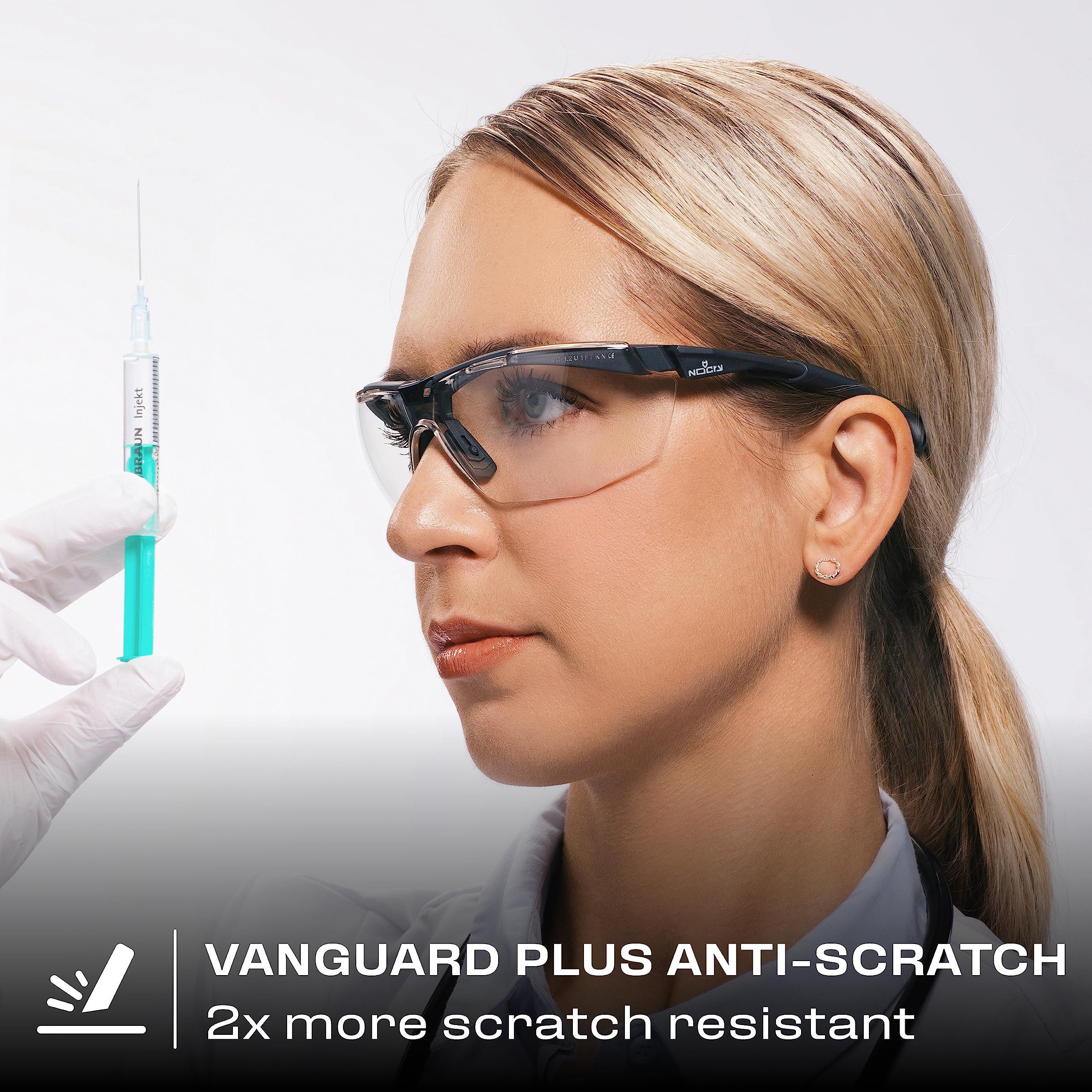 NoCry NoCry Anti Fog Safety Glasses for Men and Women - ANSI Z87 Safety Glasses with Premium Scratch Resistant Coating and Adjustable Temples and Nose Pad - 100% UV Resistant Eye Protection Glasses