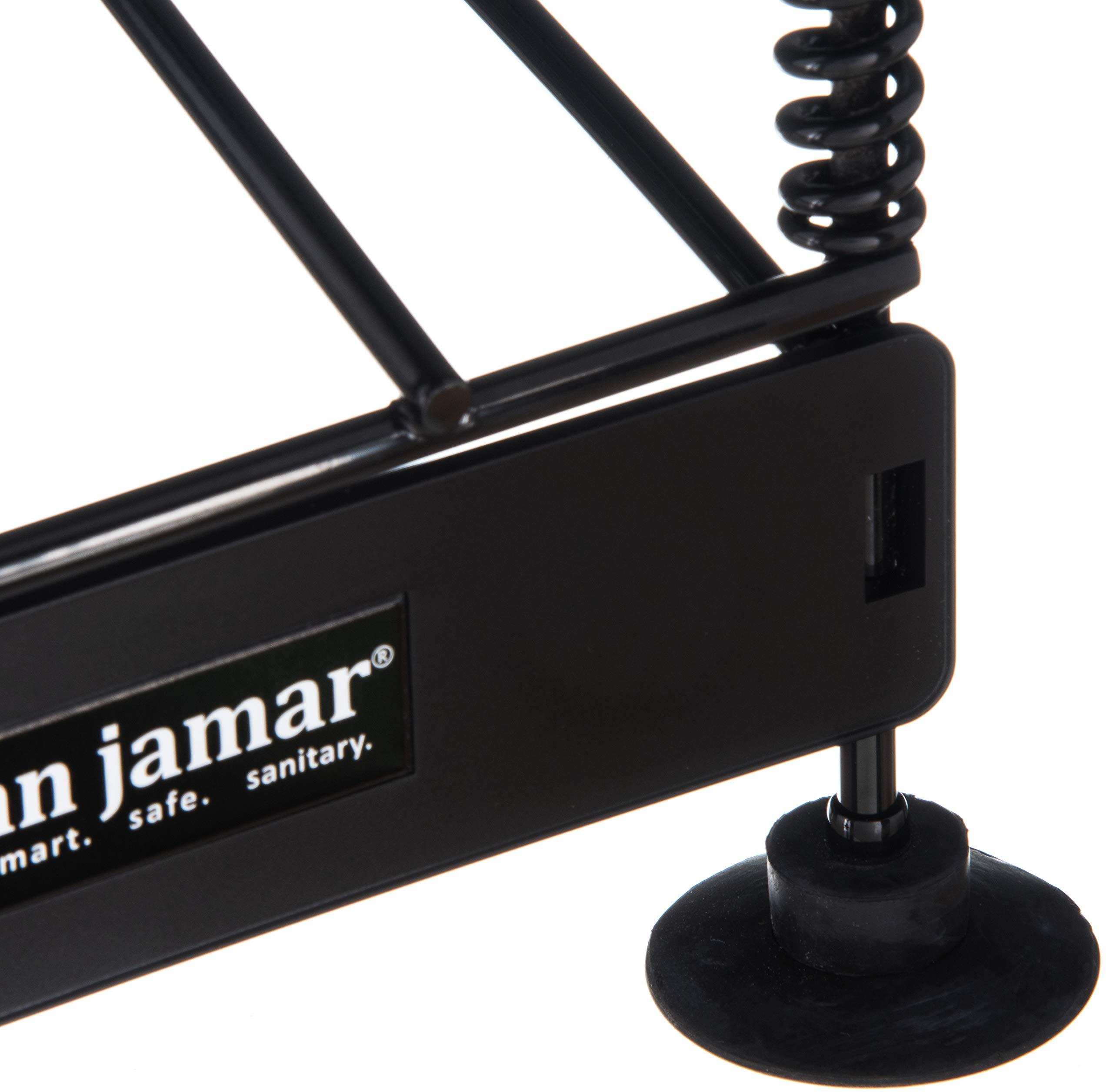 Carlisle Paddles San Jamar Wireworks Cup and Lid Dispenser Fits 8 - 44 Oz. Cups, 4 Tiers with Suction Cup Feet for Restaurants, Fast Food, And Kitchens, Plastic, 8.25 X 21.25 X 28 Inches, Black