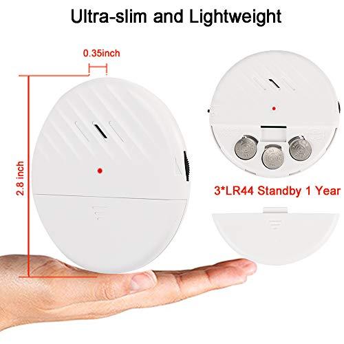 EverNary EverNary Glass Break Alarm 125dB Window Vibration Detector Sensor Alarm 3 Pack Ultra-Slim Anti-Theft Alarm for Door and Window with Ajustment Sensitivity