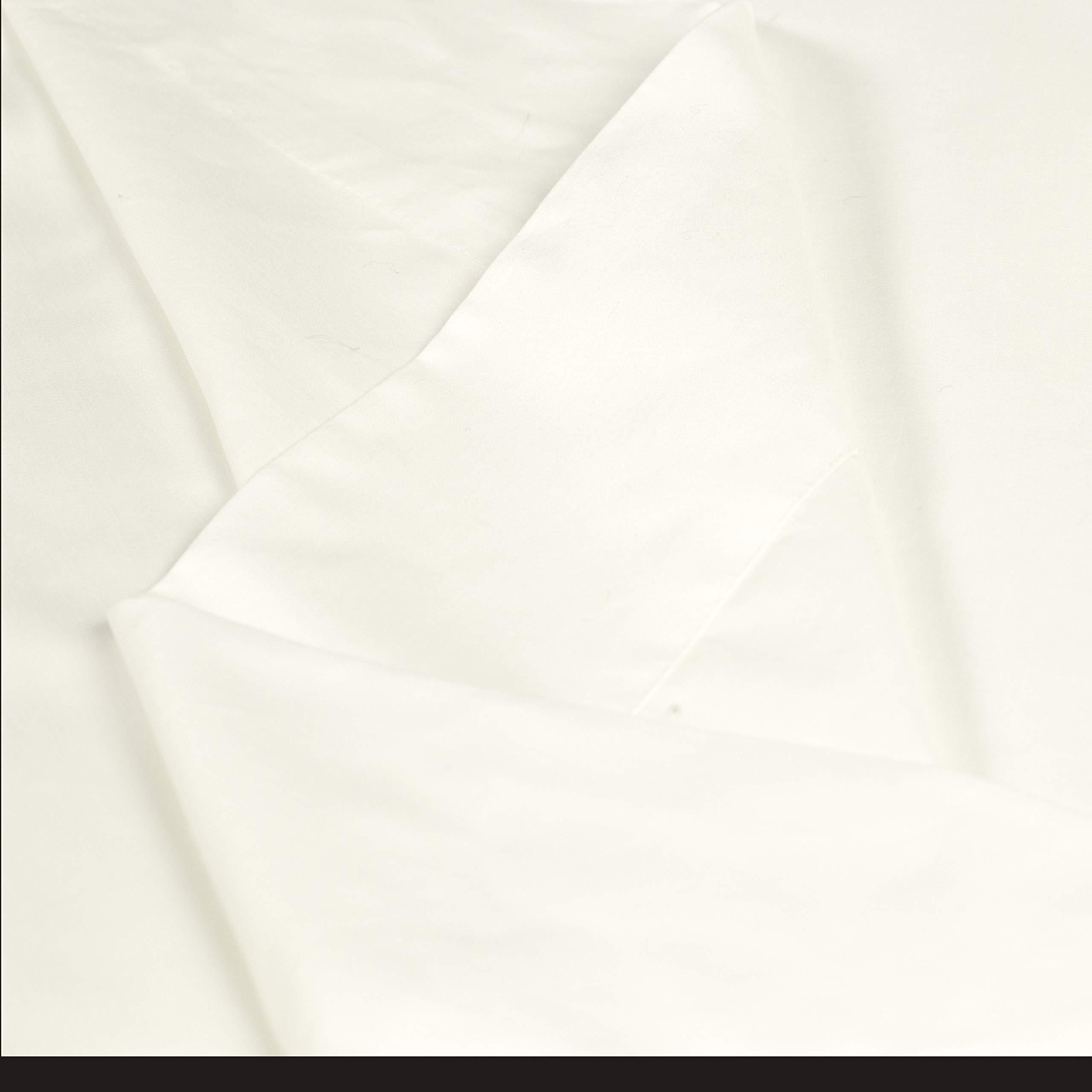 Sheets N More Atelier Home Linen 3-Piece Bedding Sets - 100% Cotton Bed Sheets and Pillow Covers - Hotel Luxury 600 Thread Count Sateen Weave - Non-Wrinkle, No Fade with Deep Pockets to Fit Mattress - Twin - White