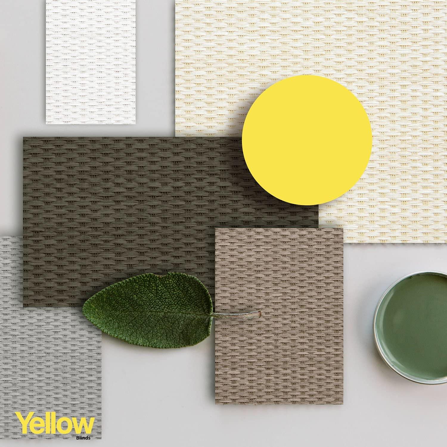 YELLOW BLINDS Adjustable Panel Track Blinds for Sliding Glass Door, 46"-86" W x 0-96" H, Trimmable Vertical Blinds for Patio Doors, Open Spaces and Room Dividers, Light Filtering, Wilshire Oolong, by YELLOW BLINDS