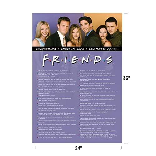 Pyramid America # Friends TV Show Poster (Everything I Know In Life I Learned From Friends)