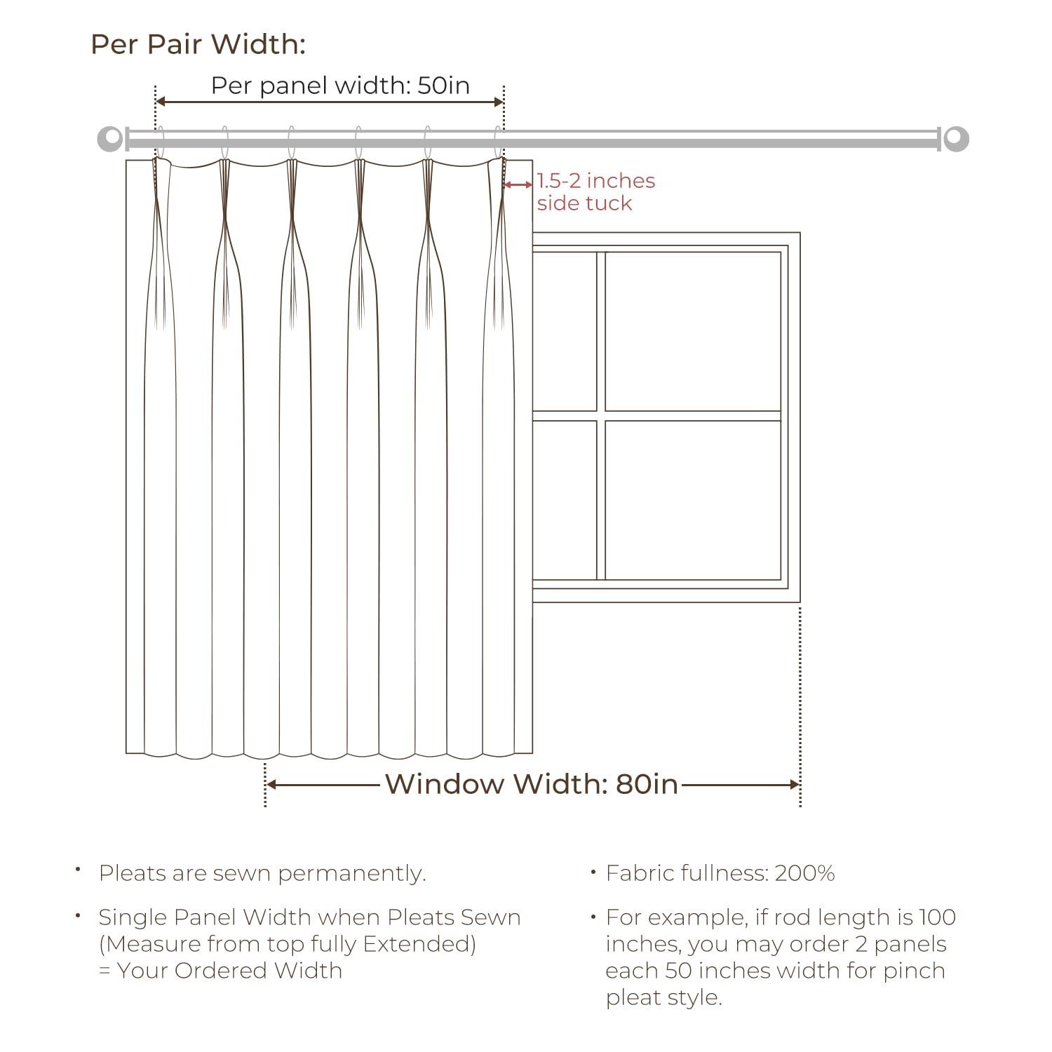 TWOPAGES TWOPAGES Linen Textured Room Darkening Curtain 72 Inches Long, Royal Blue Pinch Pleated Window Curtain Drape Panel for Patio Door Dining Room Kids Room, 1 Panel