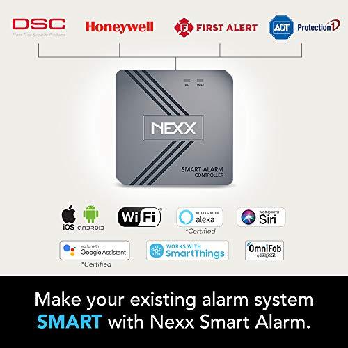 Nexx Nexx Smart Alarm Wi-Fi Controller NXAL-100 - Remotely Control Existing Alarm Security System with Nexx App, Compatible with Alexa, Google Assistant, Siri, SmartThings, No Monitoring Service Required