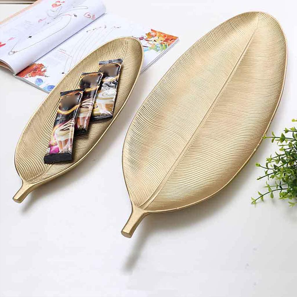 LEYILE LEYILE Gold Pineapple/Leaf Shape Desserts Fruit Plates Nordic Decorative Tray Dried, Large