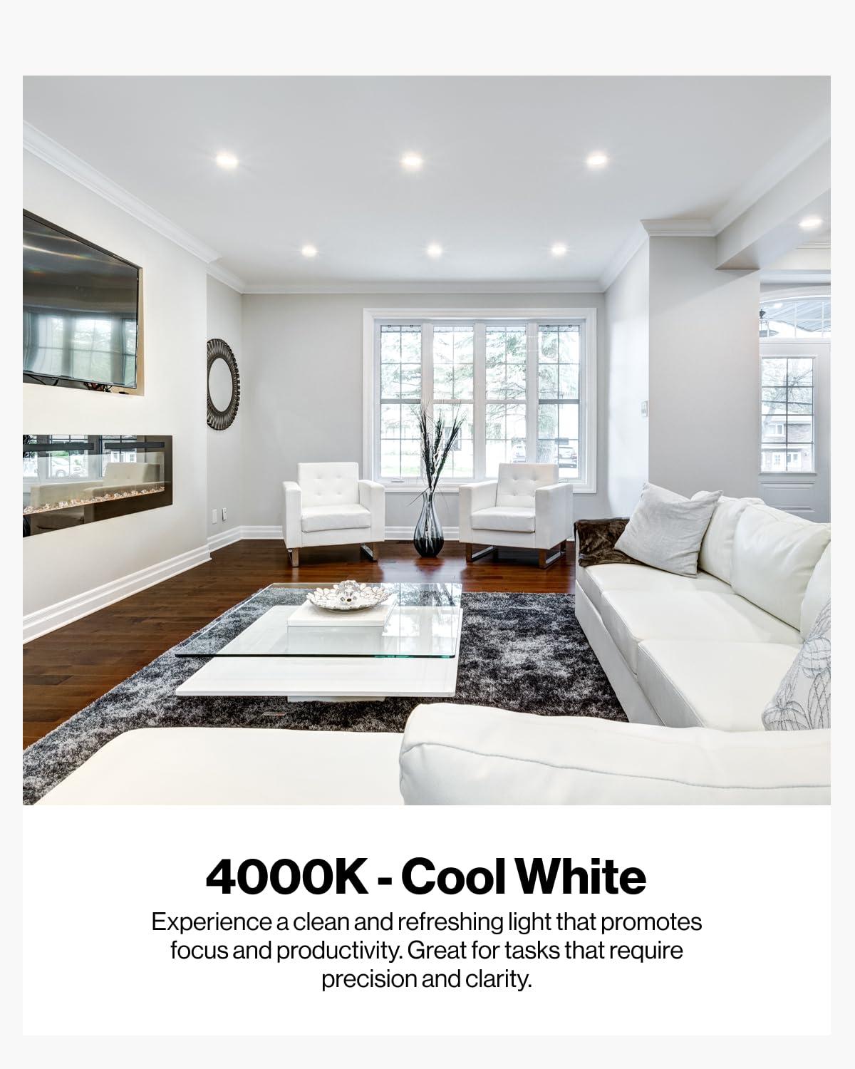 Sunco Lighting Sunco 6 Pack BR40 LED Light Bulbs, Indoor Flood Lights, Dimmable, 1400 Lumens, 100W Equivalent 17W, 4000K Cool White, Indoor Residential Home Recessed Can Lights, E26 Base, CRI94, High Lumens - UL