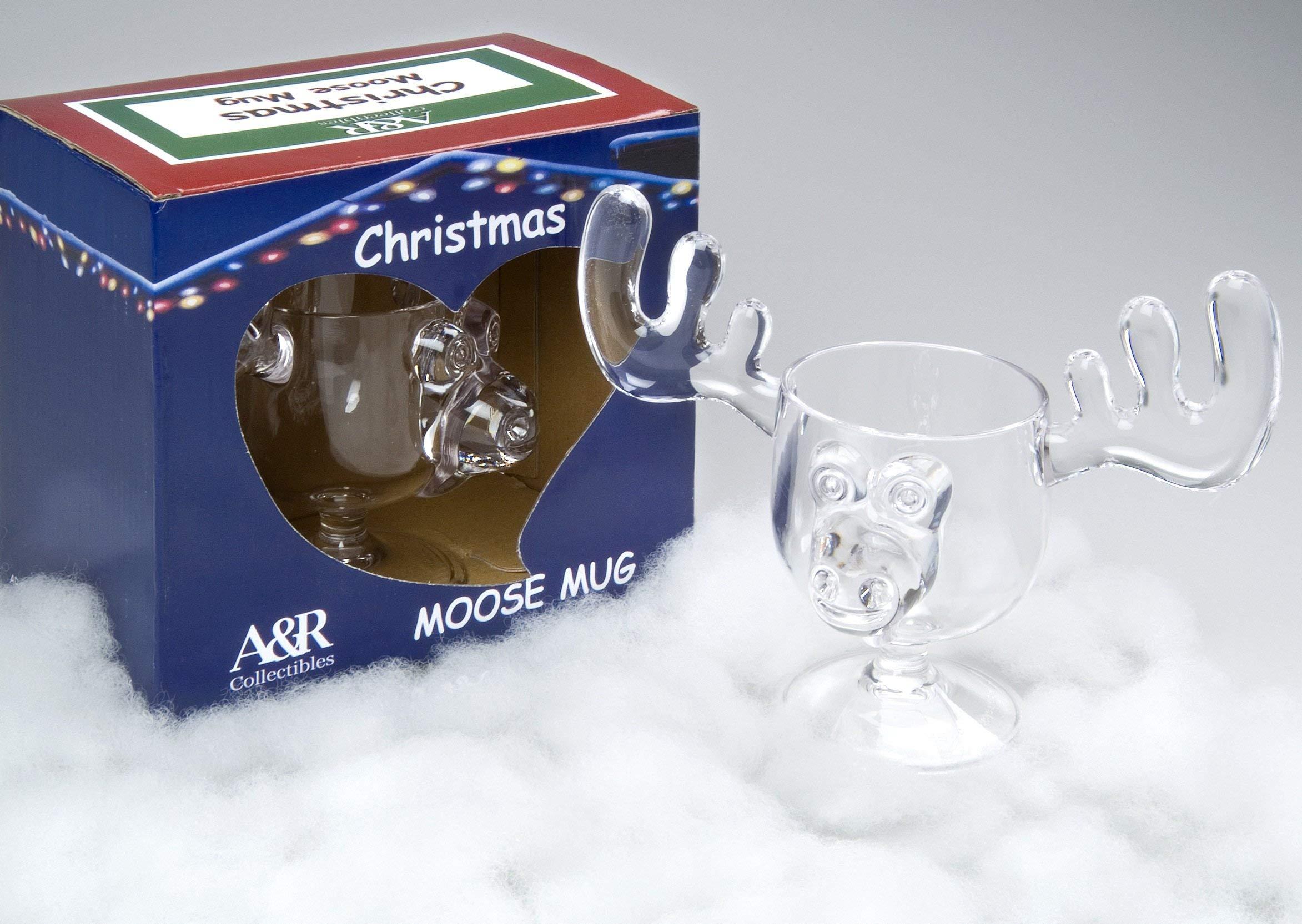 A&R Collectibles A&R Collectibles Christmas Eggnog Moose Mug Single Mug - Acrylic Safer Than Glass 8 oz.