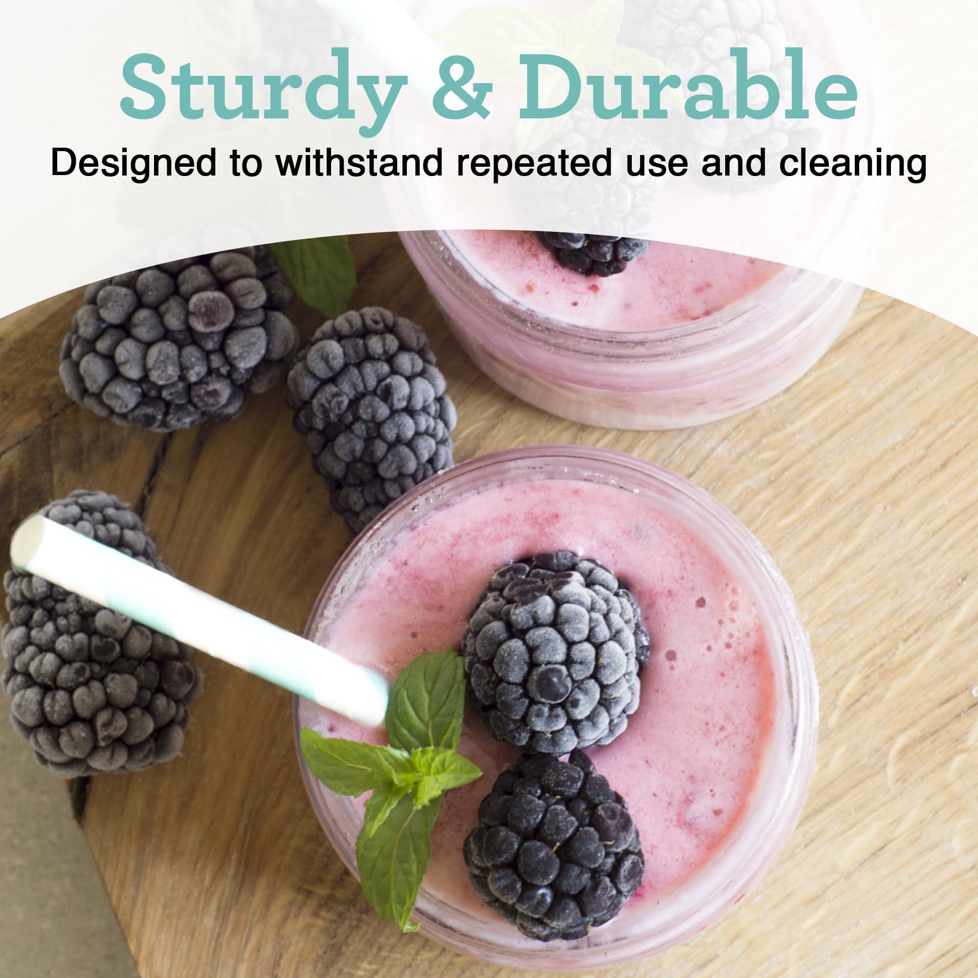 Euro Cuisine Euro Cuisine GY1920 Glass Jars with Lids for Yogurt Maker, Clear, 6 Ounce, Set of 8 6oz Glass Jars for Yogurt, Parfaits, Clear Yogurt Containers