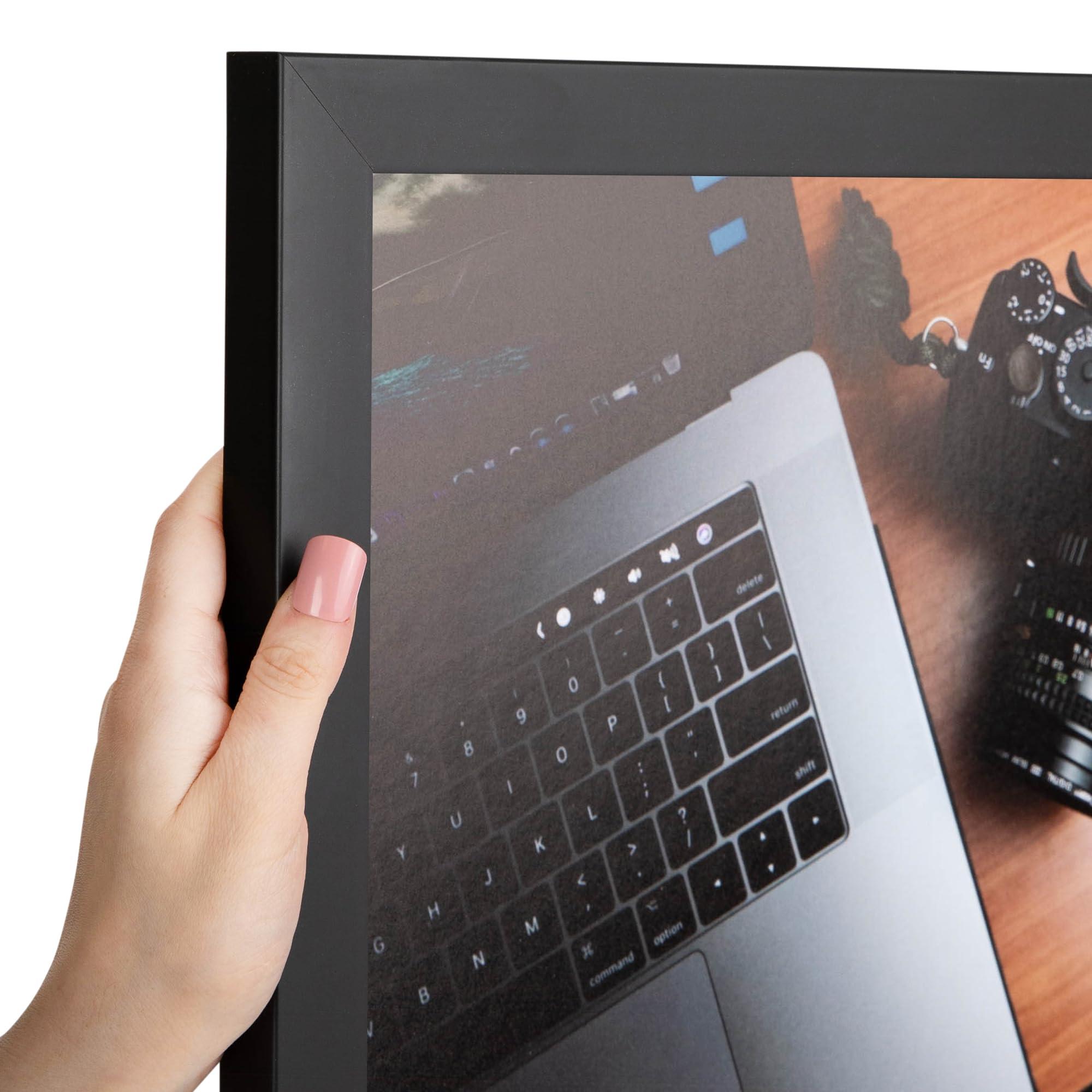 ArtToFrames ArtToFrames 24x32 inch .75 Satin Black Stem - 1.125 Rabbet Wood Picture Frame, 2WOM10015-24x32