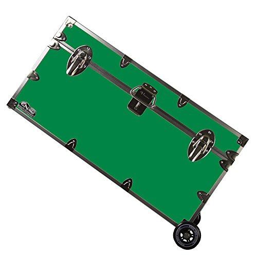 C&N Footlockers C&N Footlockers - Large Undergrad Storage Trunk w/Wheels - Made in the USA - Only STEEL Footlocker on Amazon - Durable Chest with Lid Stay - 32 x 18 x 16.5 Inches (Kelly Green)