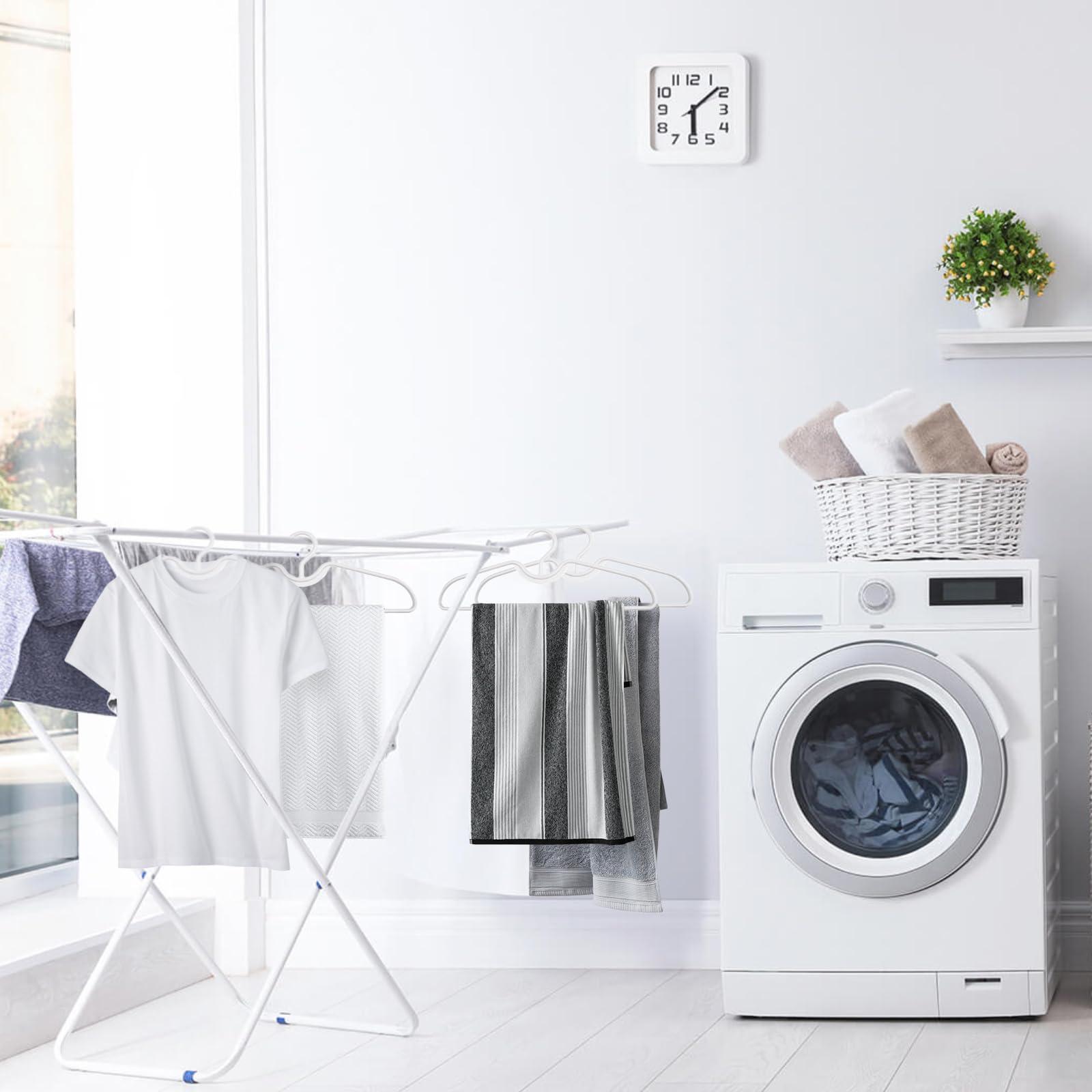 CRIDENG 10Pcs Clothes Hangers, Short Neck Hangers, Plastic Hangers, Non-Slip Shirt Clothes Hangers, No Shoulder Bump Suit Hangers