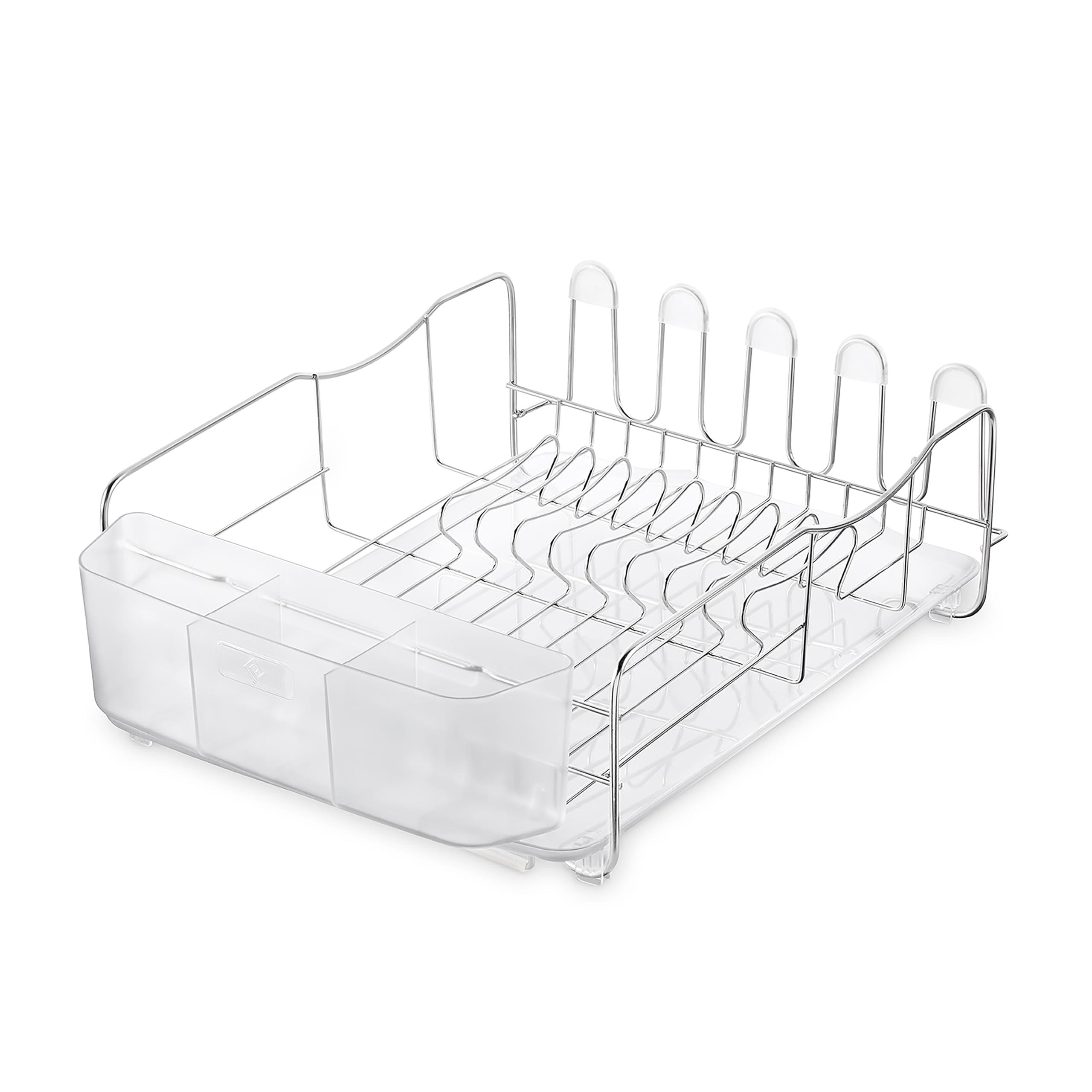 Polder Polder Advantage 3-Piece Stainless Steel Dish Rack, Kitchen Organization and Storage, Dish Drying Rack for Kitchen Counter, 20.3\" x 13.8\" x 6.3\"