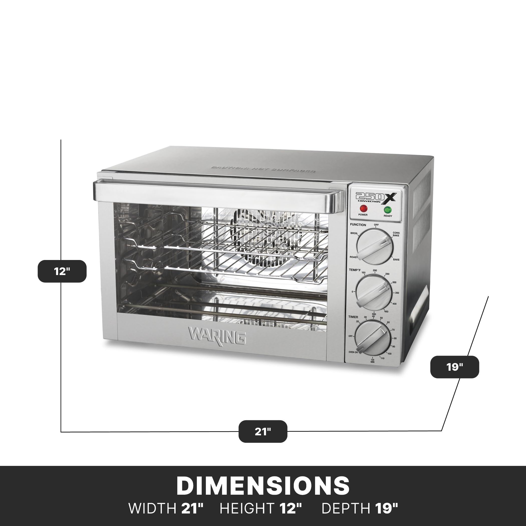 Waring Waring Commercial WCO250X Quarter Size Pan Convection Oven, 120V, 5-15 Phase Plug