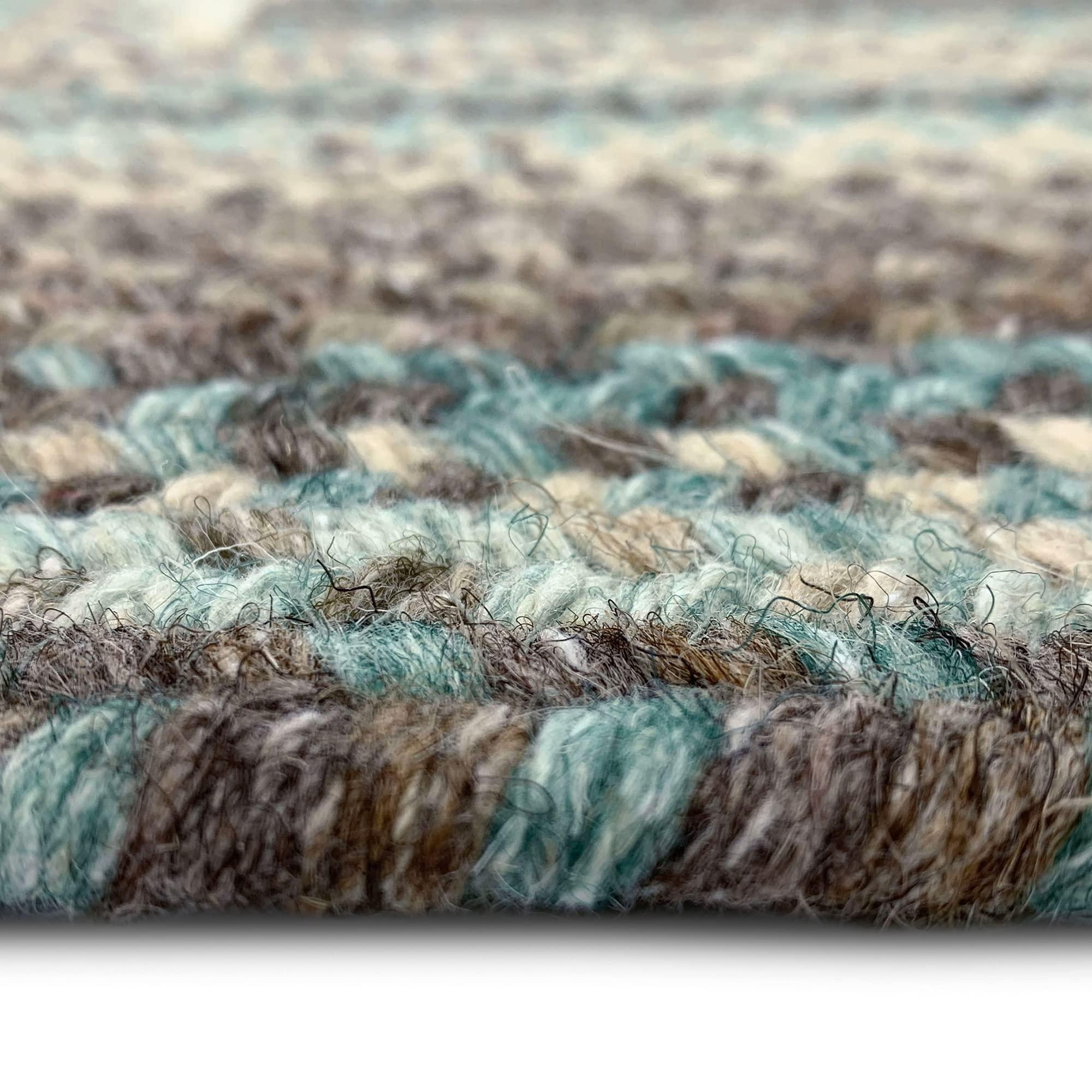 Capel Capel American Heritage Slatewood 4' 0" X 6' 0" Concentric Rectangle Braided Rug